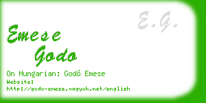 emese godo business card